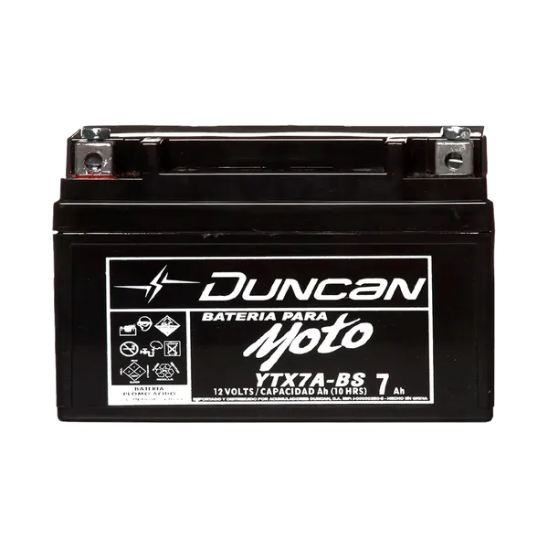 Batería de Moto Duncan Modelo YTX7A BS AGM